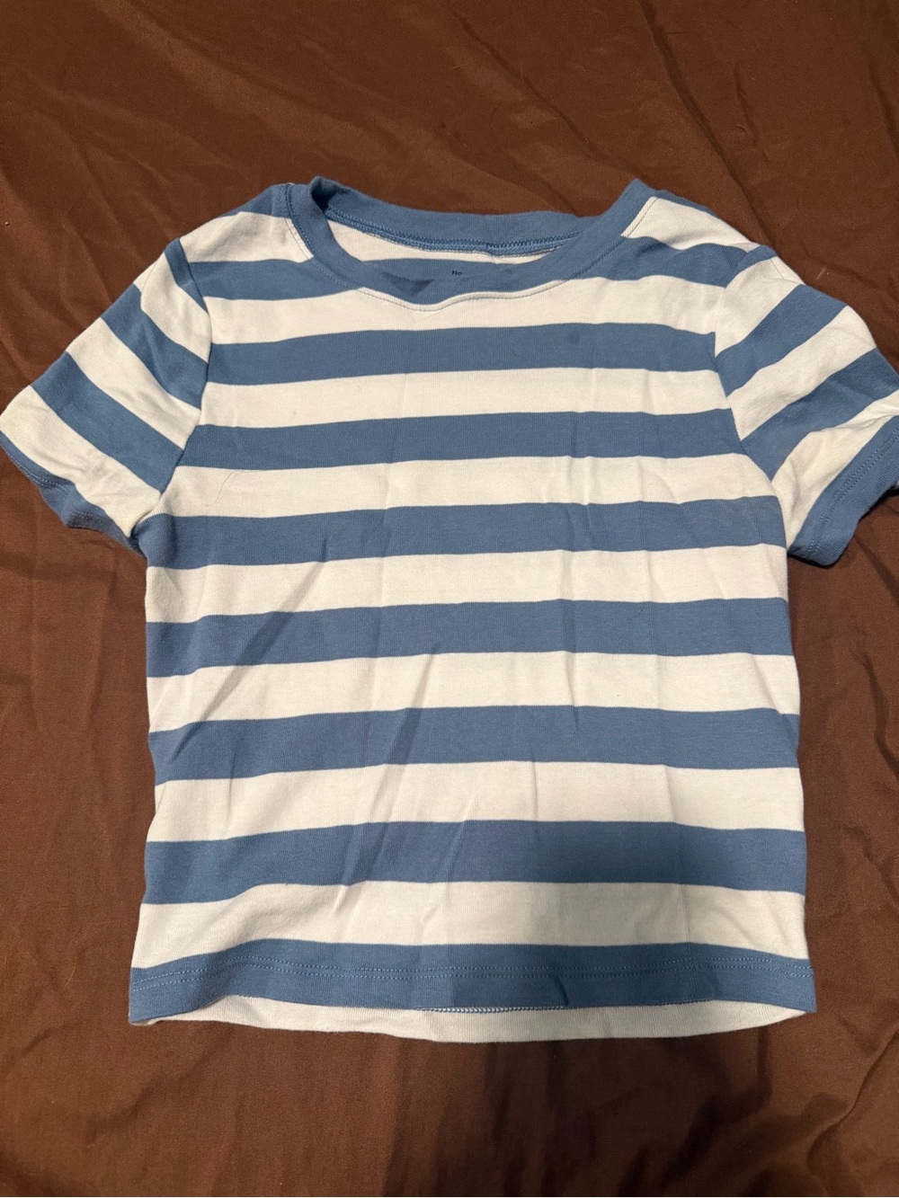 No Boundaries Blue White Striped T-Shirt Size S
